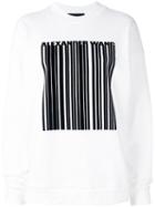 Alexander Wang - Bonded Barcode Sweatshirt - Women - Cotton - S, Black, Cotton