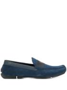 Emporio Armani Logo Strap Loafers - Blue