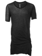 Rick Owens Long Length T-shirt, Men's, Size: S, Black, Cotton