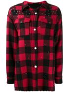 Pinko Embellished Check Print Shirt - Red