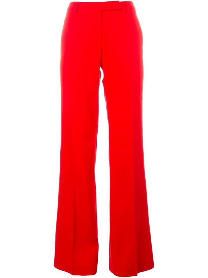 Altuzarra Flared Trousers, Women's, Size: 40, Red, Linen/flax/polyester/spandex/elastane/viscose