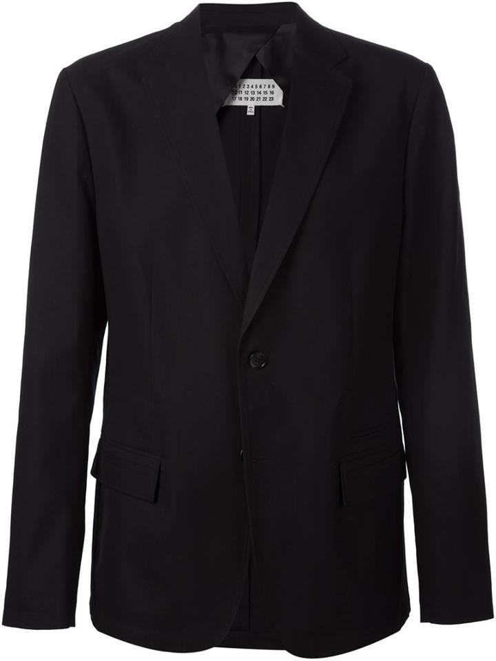 Maison Margiela Two Button Blazer, Men's, Size: 46, Black, Cotton