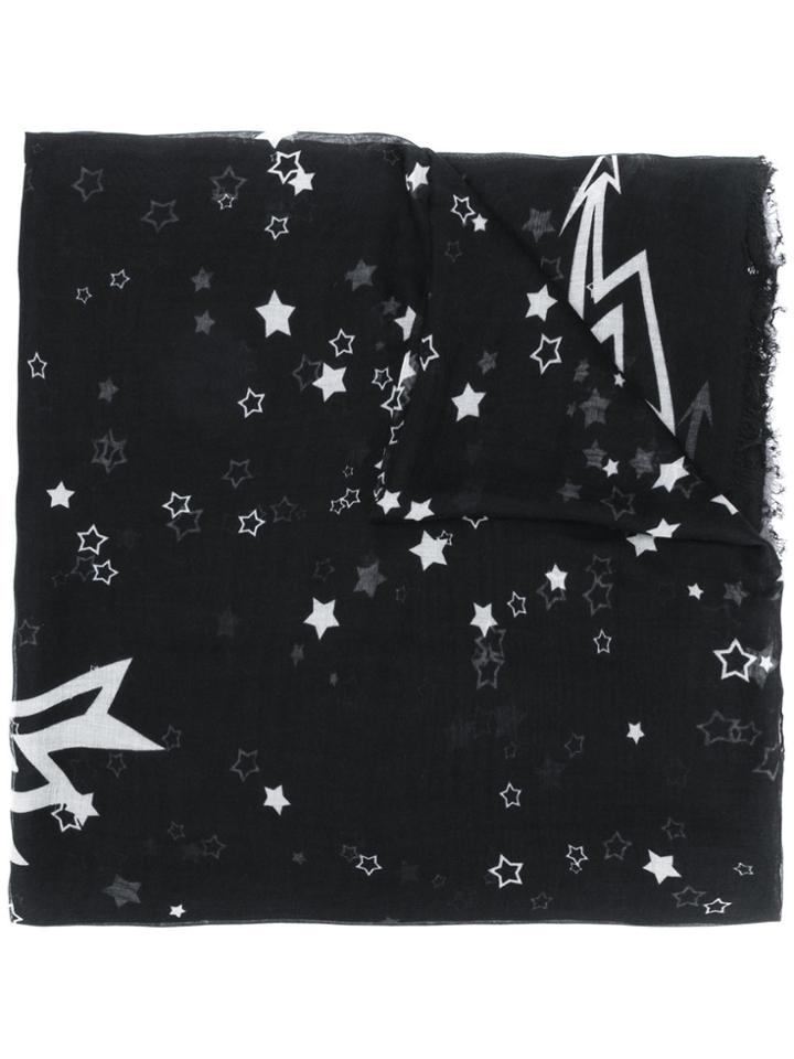 Faliero Sarti Star Print Scarf - Black