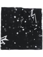 Faliero Sarti Star Print Scarf - Black
