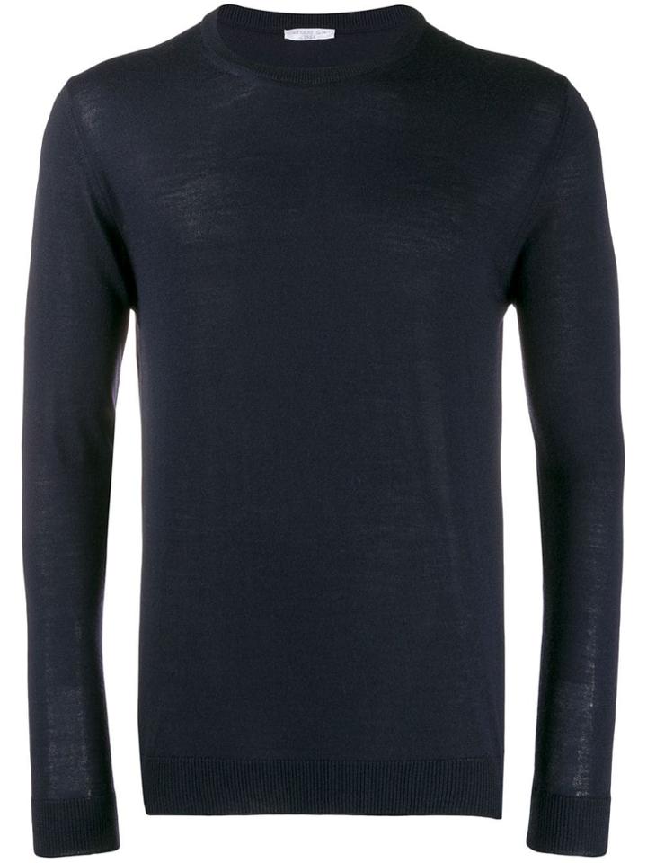 Cenere Gb Fine Knit Fitted Sweater - Blue