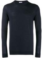 Cenere Gb Fine Knit Fitted Sweater - Blue