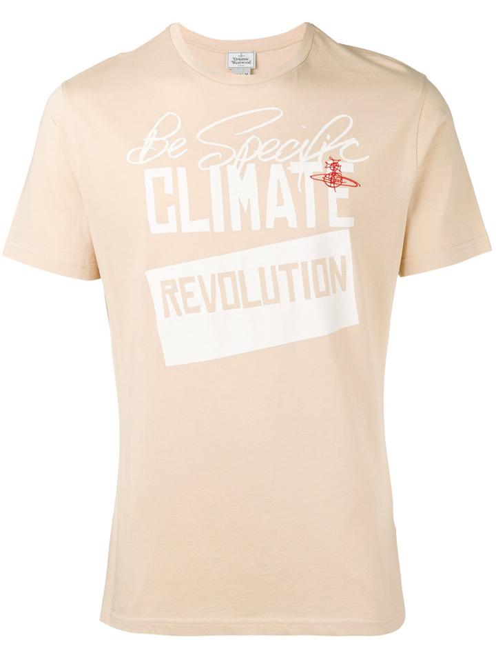 Vivienne Westwood Man - Logo Embroidered T-shirt - Men - Cotton - Xxl, Nude/neutrals, Cotton