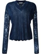 Christopher Kane Sheer Floral Sweater