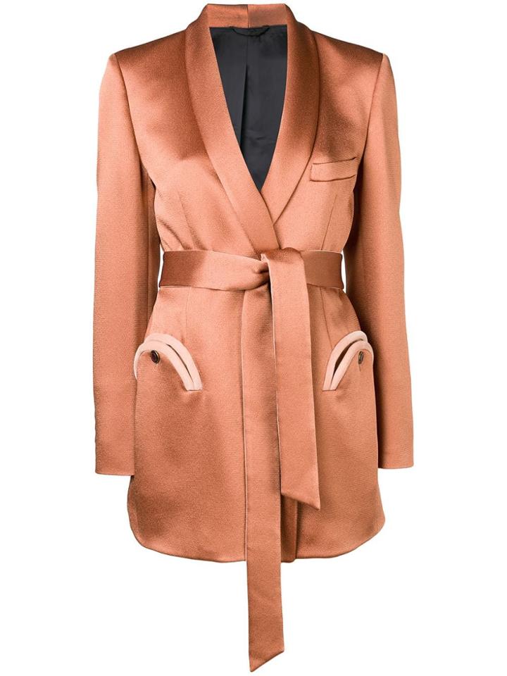 Blazé Milano Tie Waist Blazer - Neutrals