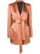 Blazé Milano Tie Waist Blazer - Neutrals