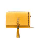 Saint Laurent Yellow Suede Kate Monogram Shoulder Bag - Yellow &