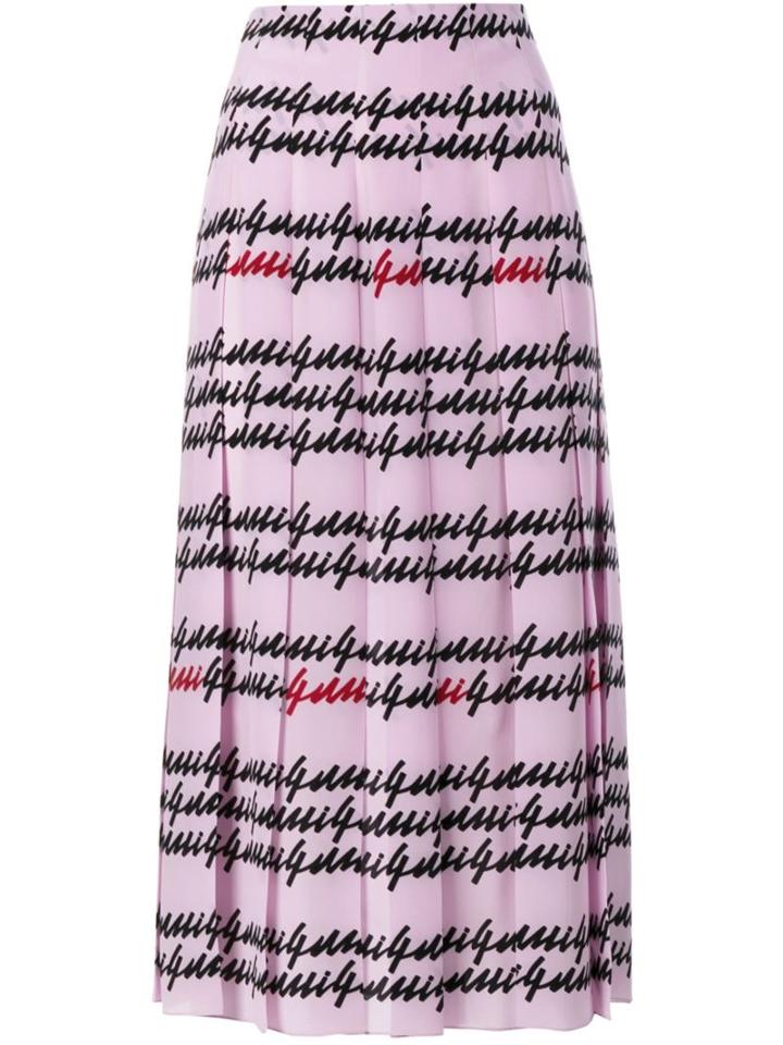 Gucci Handwriting Print Pleated Skirt