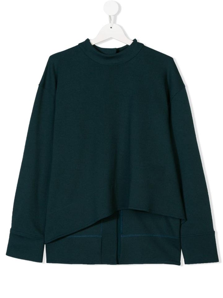 Marni Kids Teen Asymmetric Blouse - Green