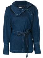 Stella Mccartney - Denim Wrap Jacket - Women - Cotton/spandex/elastane - 38, Blue, Cotton/spandex/elastane