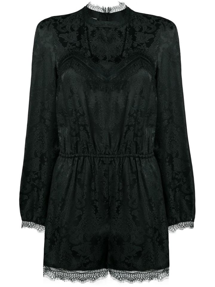 Pinko Lace Cut-out Playsuit - Black