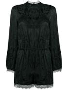 Pinko Lace Cut-out Playsuit - Black