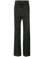 Ann Demeulemeester High Waisted Belted Trousers - Black