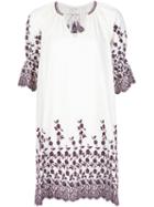Ulla Johnson Embroidered Peasant Dress, Women's, Size: 4, White, Cotton