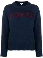 Kenzo Embellished Logo Jumper - Blue