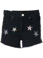 Zoe Karssen Star Embellished Shorts - Black