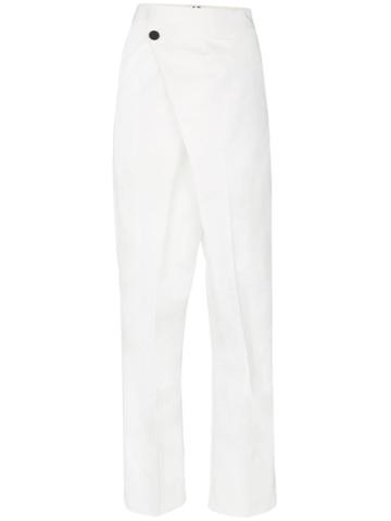 Ten Pieces Wrap High-waisted Trousers - White