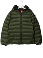 Ai Riders On The Storm Teen Hooded Puffer Jacket - Green