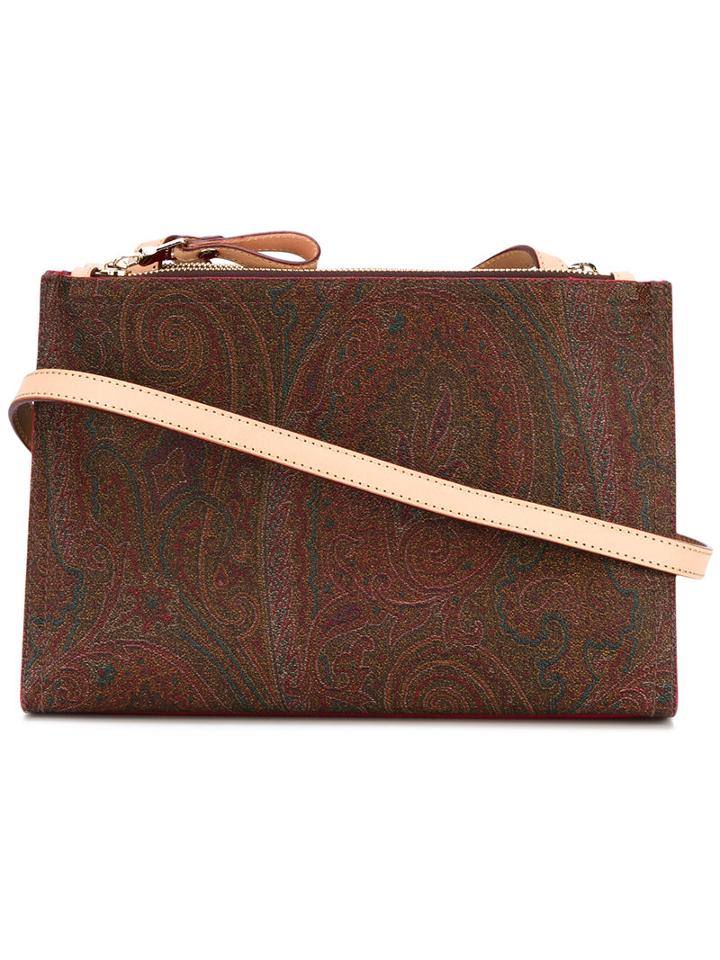 Etro - Paisley Print Shoulder Bag - Women - Cotton/calf Leather/polyester/pvc - One Size, Red, Cotton/calf Leather/polyester/pvc