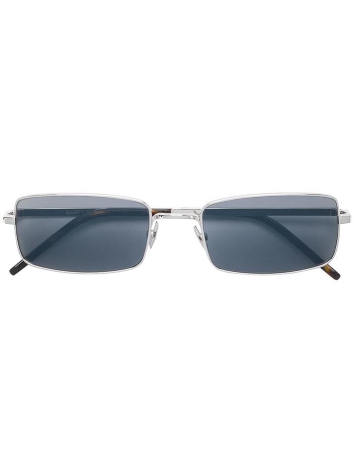 Saint Laurent Eyewear Rectangular Shaped Sunglasses - Metallic