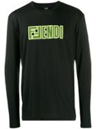 Fendi Logo Printed Sweatshirt - Black