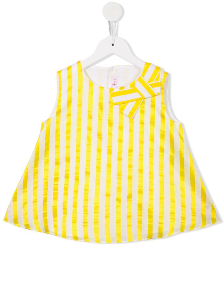 Il Gufo Striped Top, Girl's, Size: 8 Yrs, Yellow/orange
