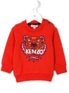 Kenzo Kids - Tiger Sweatshirt - Kids - Cotton - 12 Mth, Red