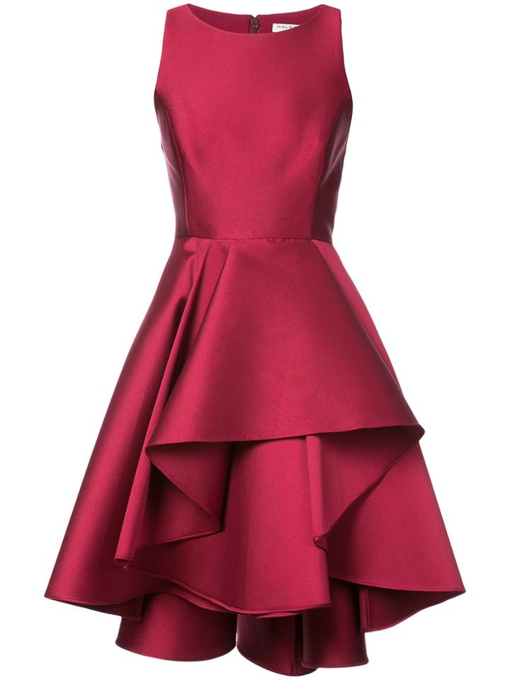 Halston Heritage Layered Ruffled Skirt Dress