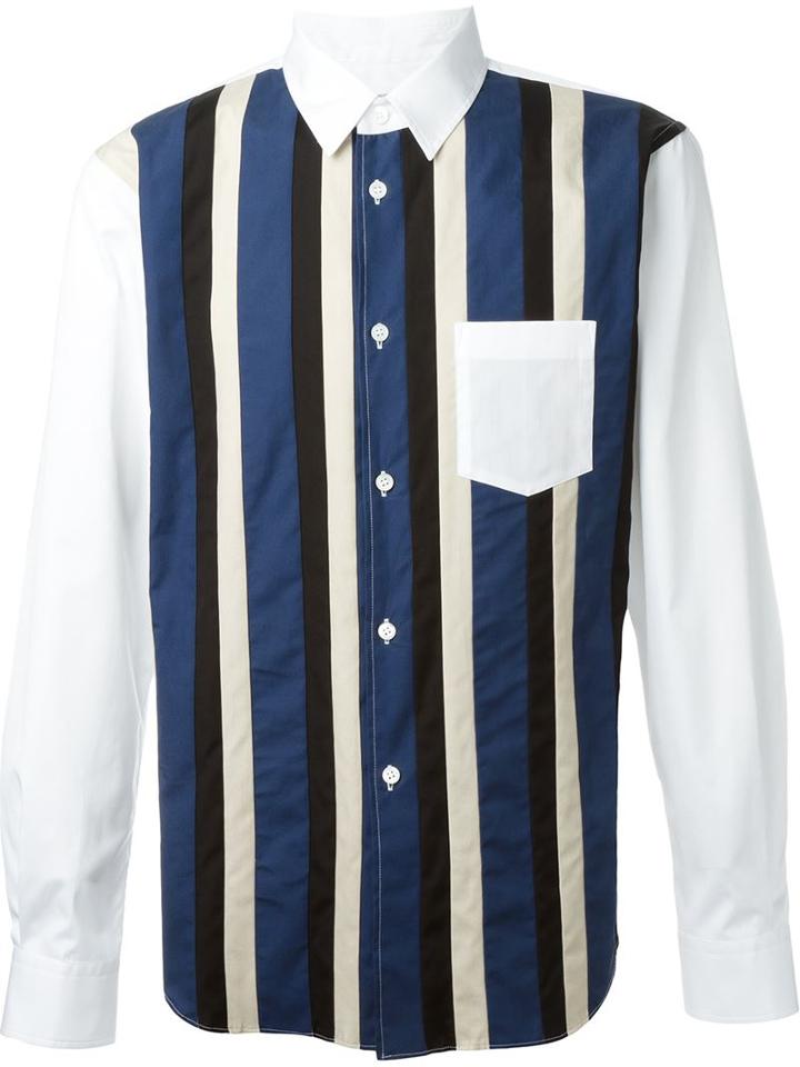 Comme Des Garçons Shirt Boy Striped Front Shirt