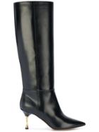 Valentino Valentino Garavani Mid-calf Boots With Screw Heel - Black