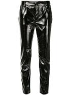 Irene Patent Tapered Trousers - Black