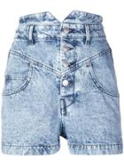 Isabel Marant Roy Denim Shorts - Blue