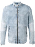 Diesel Denim Zip Jacket, Men's, Size: Small, Blue, Cotton/polyester/spandex/elastane