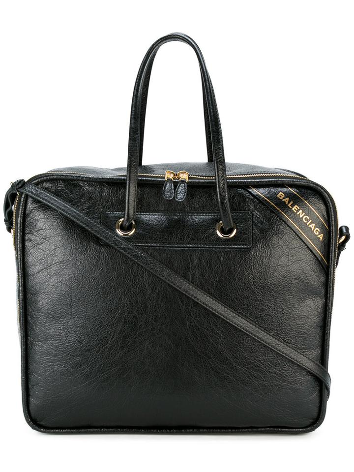 Balenciaga - Large Square Tote - Women - Lamb Skin - One Size, Women's, Black, Lamb Skin