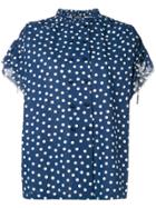 A.p.c. Double Breasted Polka Dot Shirt - Blue