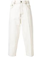 Rick Owens Drkshdw Cropped Loose Fit Jeans - White