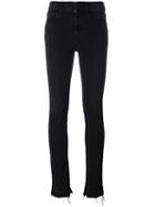 Ssheena Frayed Slim Fit Jeans, Women's, Size: 27, Black, Cotton/spandex/elastane