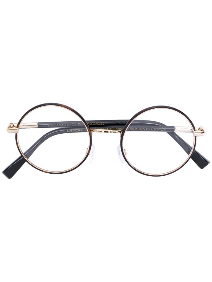 Cutler & Gross Tortoiseshell Round Glasses - Brown