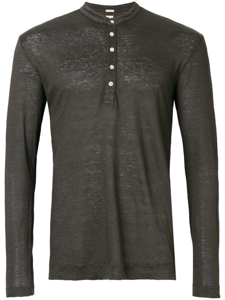 Massimo Alba Longsleeved Button Jumper - Brown