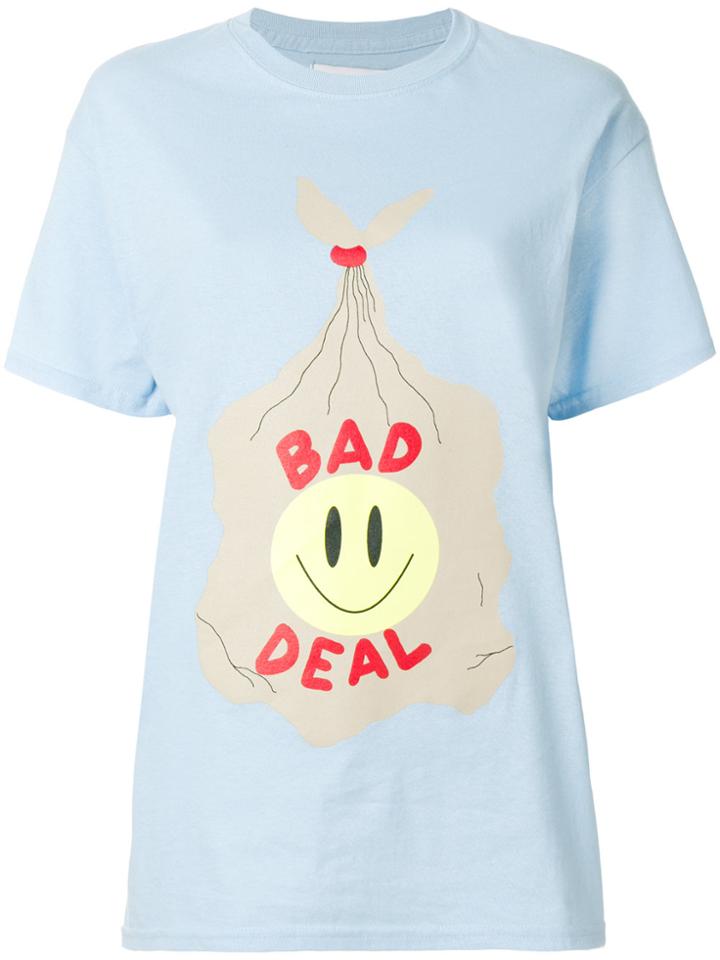 Bad Deal Trash Printed T-shirt - Blue