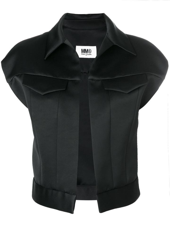 Mm6 Maison Margiela Open Shirt - Black