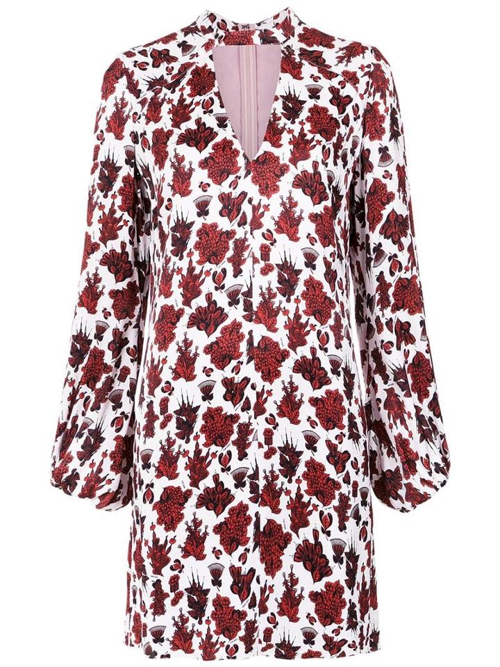 Tufi Duek Foliage Print Shift Dress - Pink