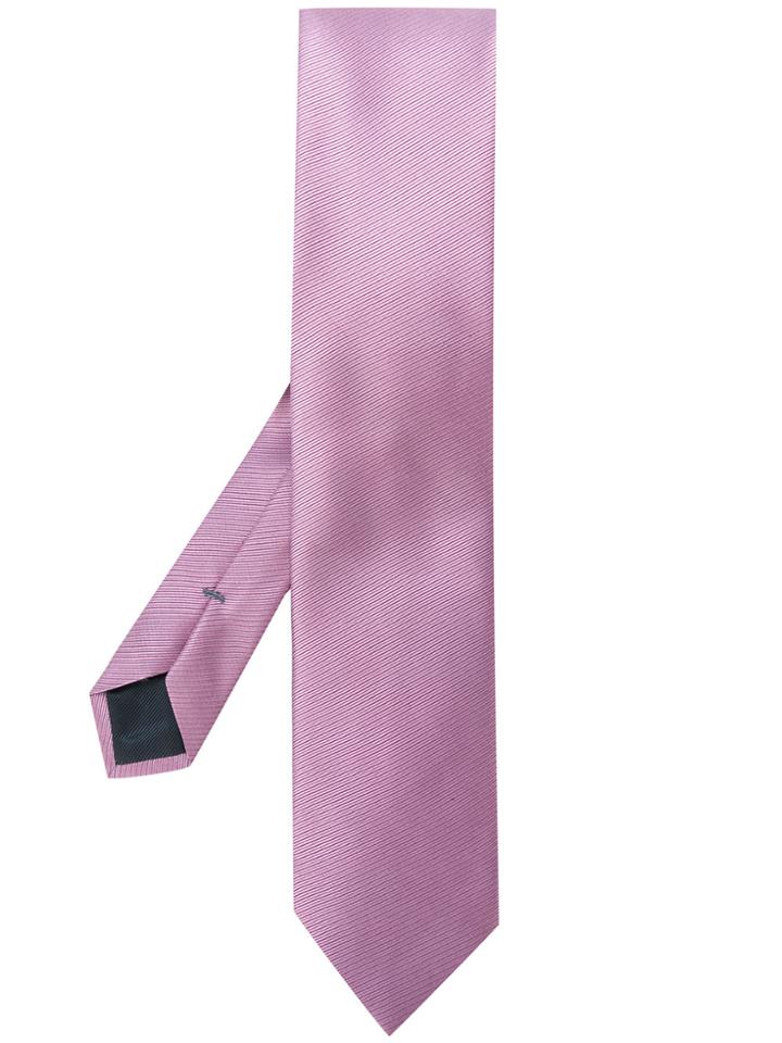Ermenegildo Zegna Satin Tie - Pink & Purple