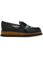 Joshua Sanders Platform Loafers With Print - Black