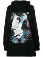 Mm6 Maison Margiela Printed Hooded Sweatshirt - Black