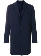 Caruso Single-breasted Coat - Blue